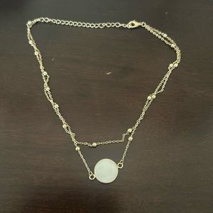 Lulus double layer necklace gold
